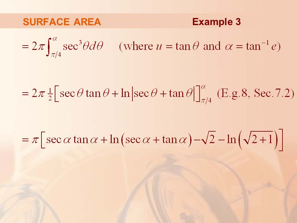 SURFACE AREA Example 3