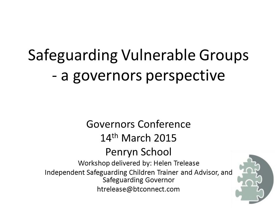 Safeguarding Vulnerable Groups - a governors perspective