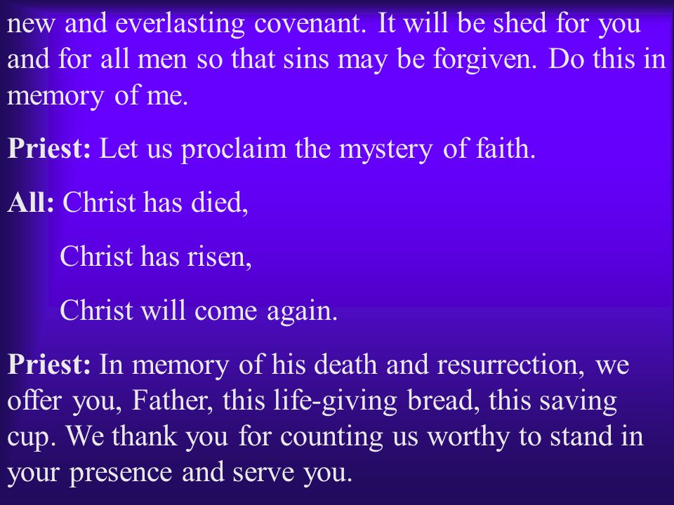 new and everlasting covenant