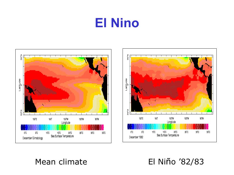 El Nino Mean climate El Niño ’82/83