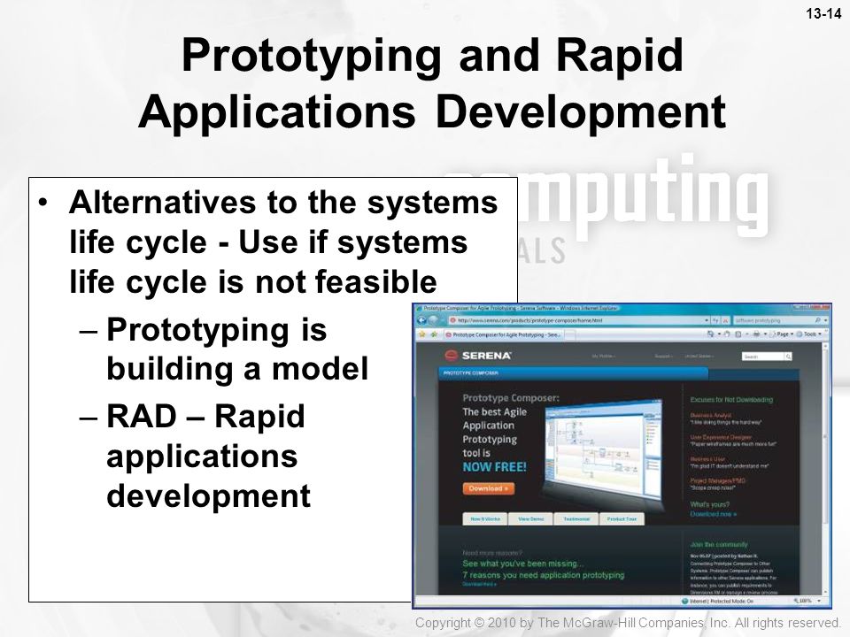 Prototyping and Rapid Applications Development