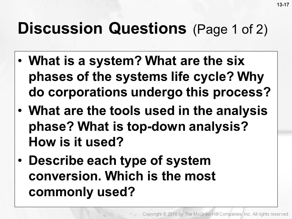 Discussion Questions (Page 1 of 2)