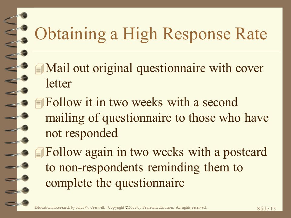 Obtaining a High Response Rate
