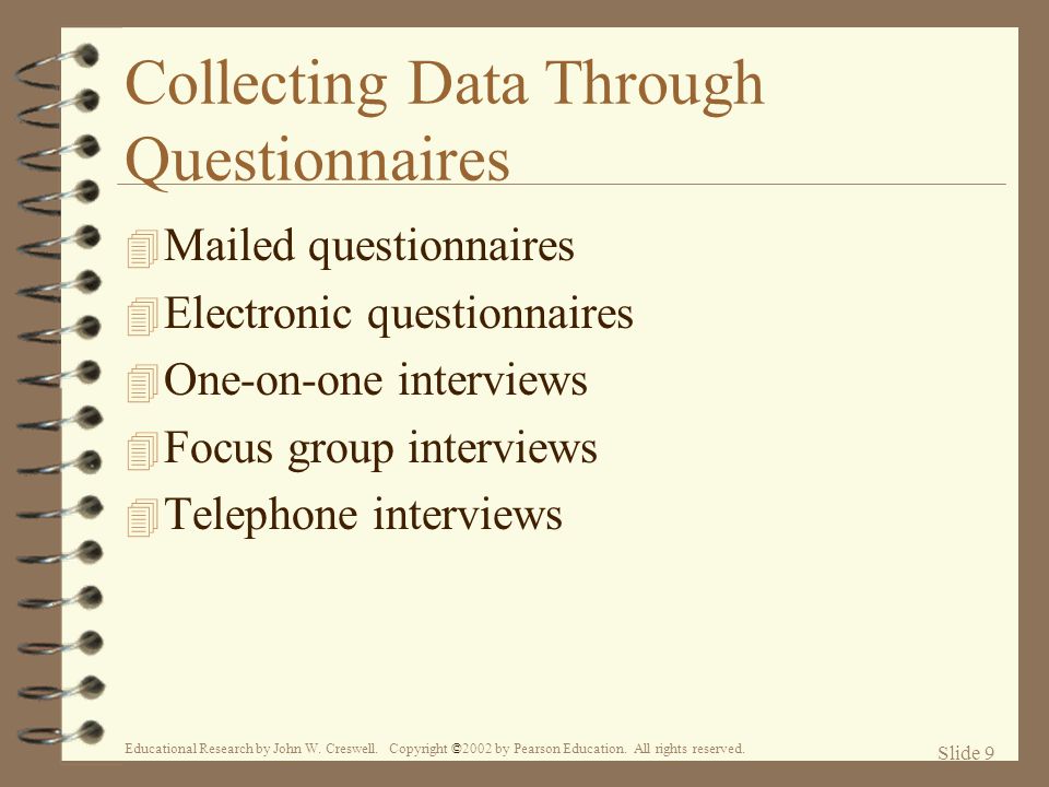 Collecting Data Through Questionnaires