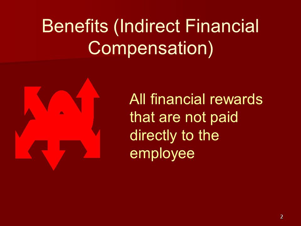 Benefits (Indirect Financial Compensation)