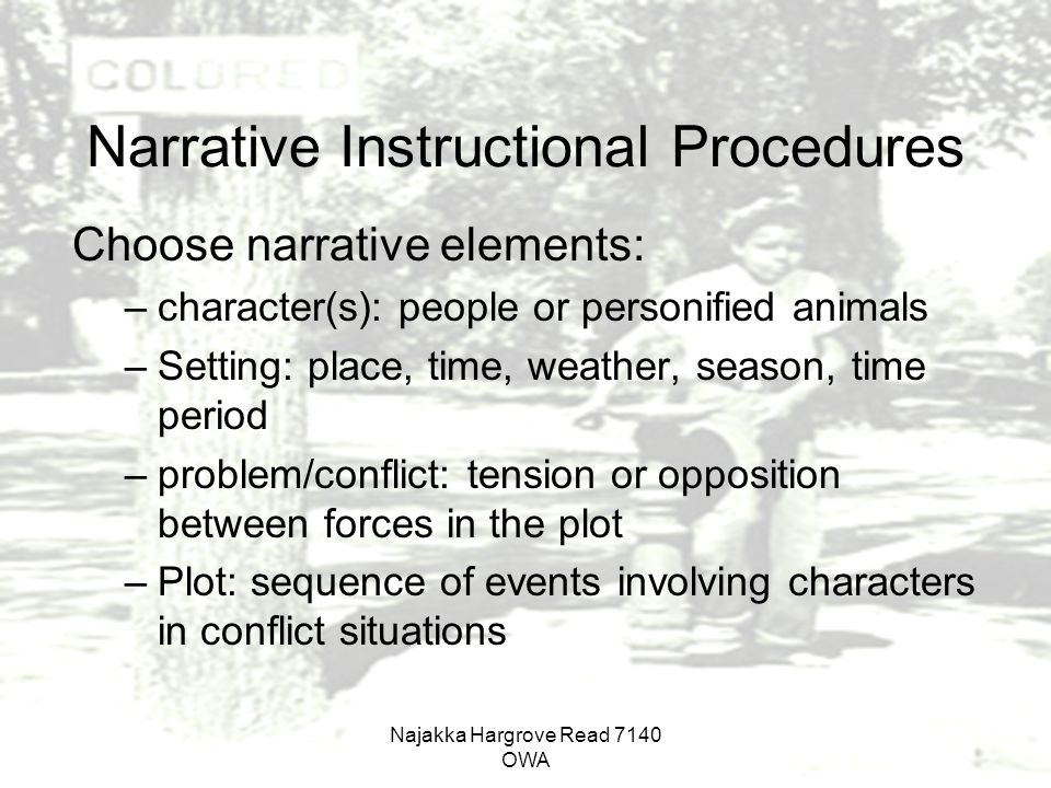 Narrative Instructional Procedures
