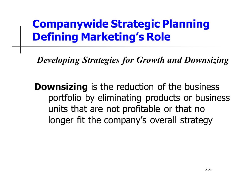 Companywide Strategic Planning Defining Marketing’s Role