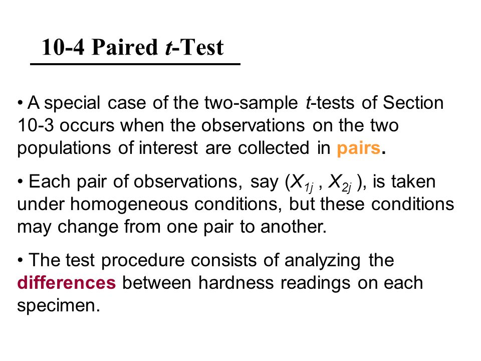 10-4 Paired t-Test