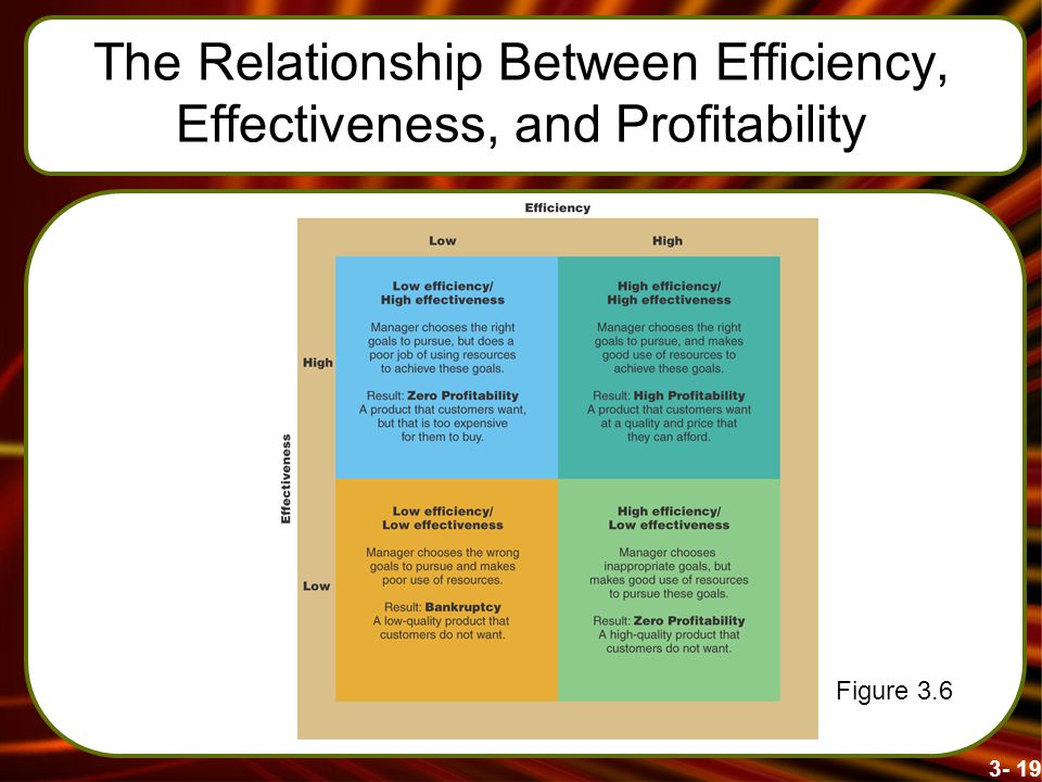 The Relationship Between Efficiency, Effectiveness, and Profitability