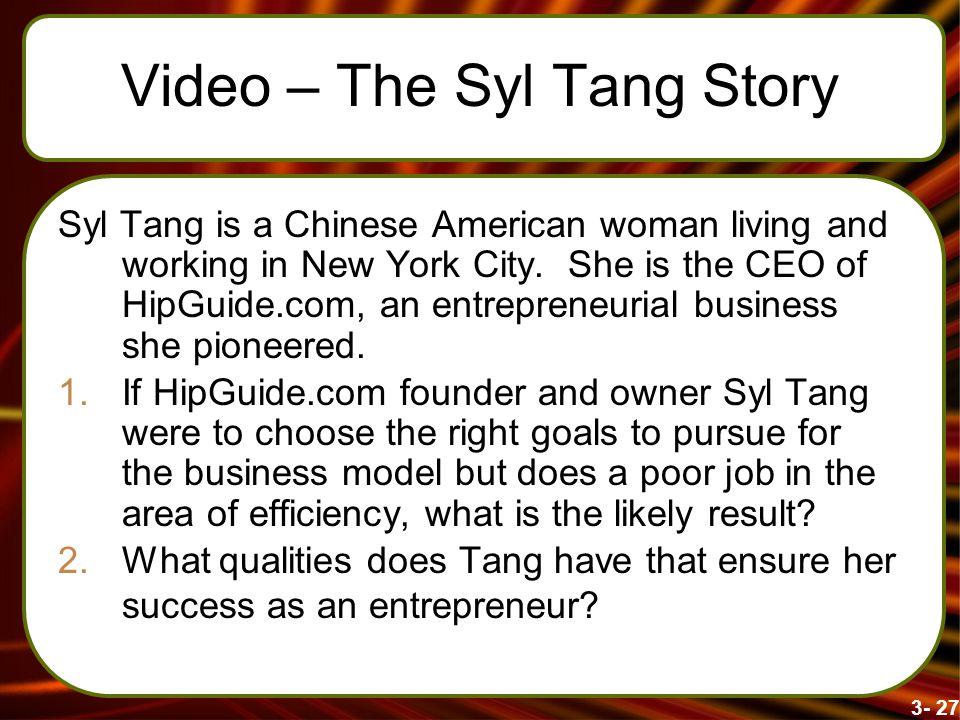 Video – The Syl Tang Story