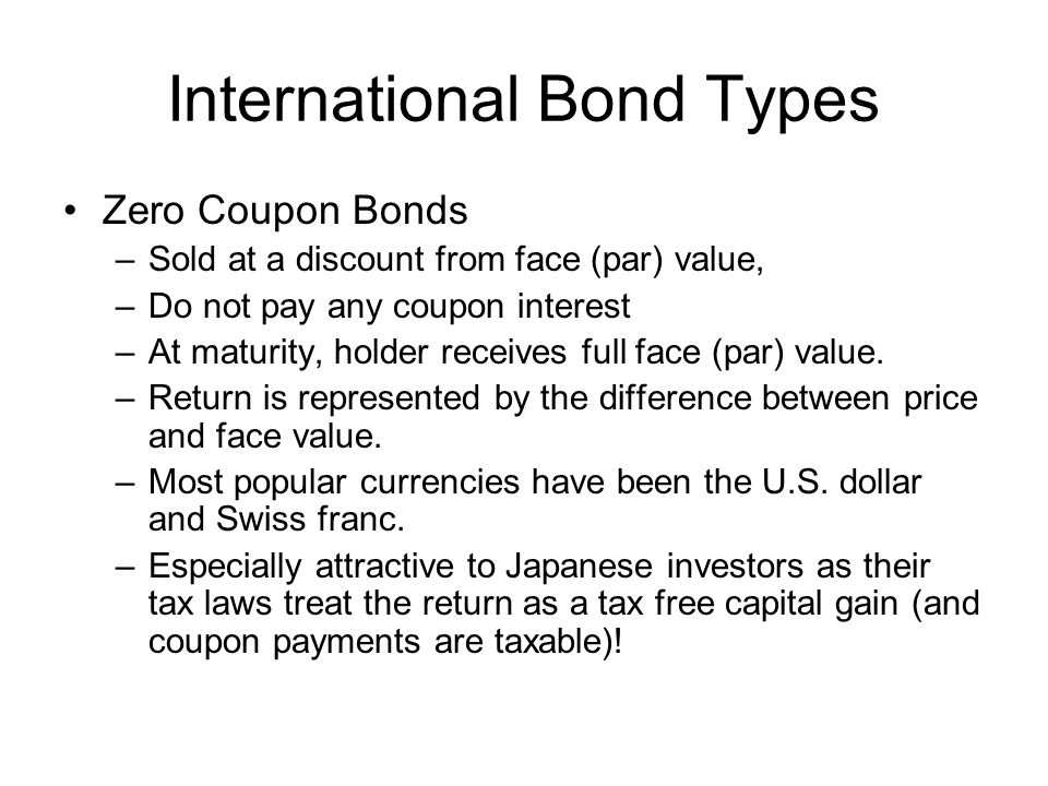 International Bond Types