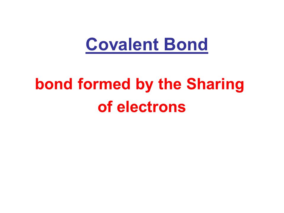 bond formed by the Sharing