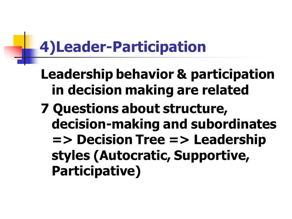 4)Leader-Participation