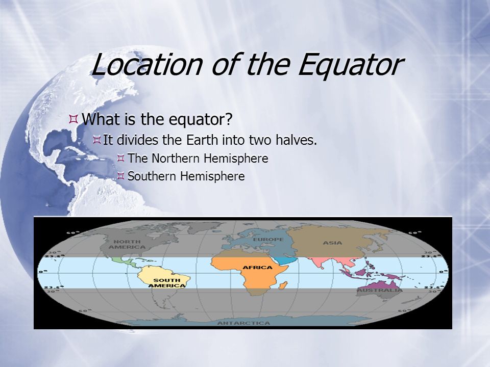 Location of the Equator