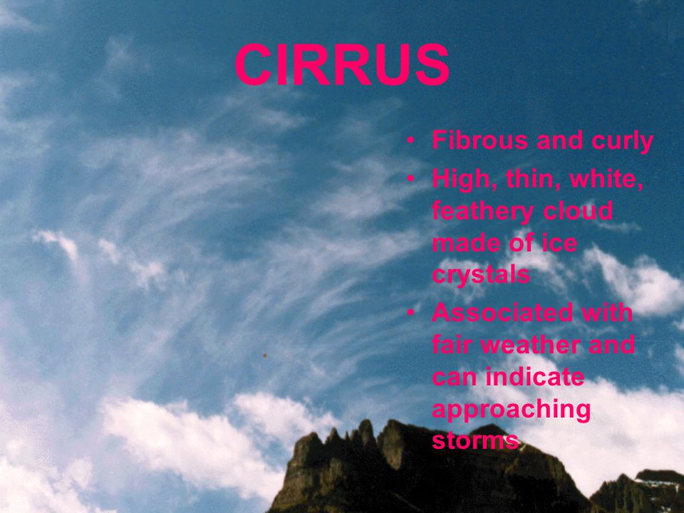 CIRRUS Fibrous and curly