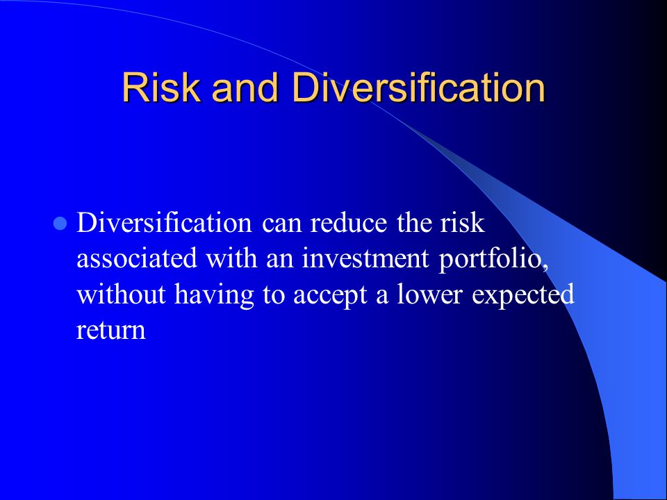Risk and Diversification