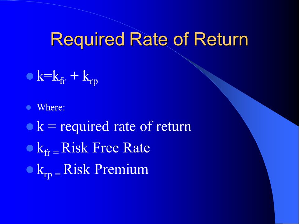 Required Rate of Return