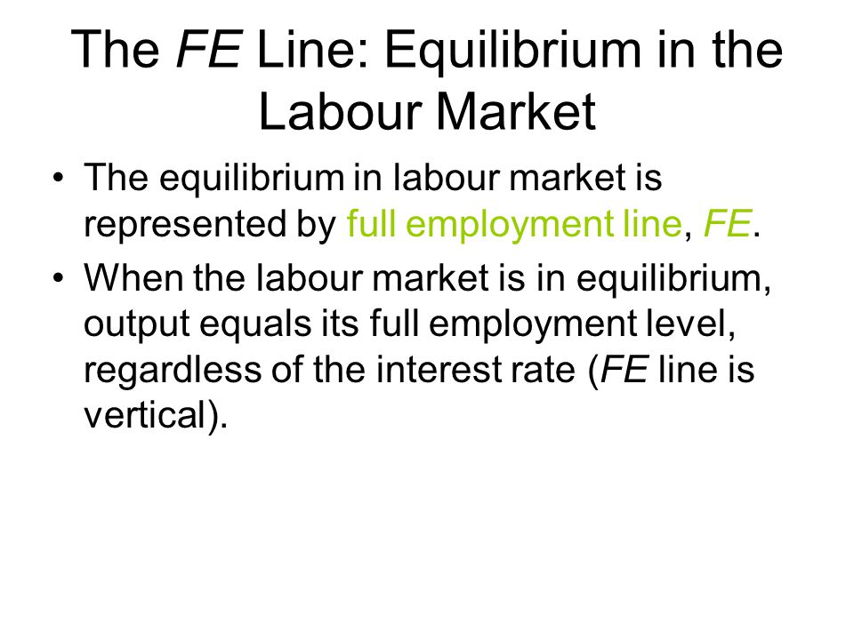 The FE Line: Equilibrium in the Labour Market