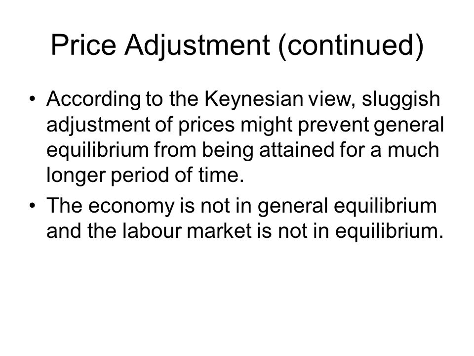 Price Adjustment (continued)