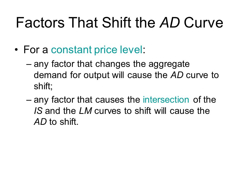 Factors That Shift the AD Curve