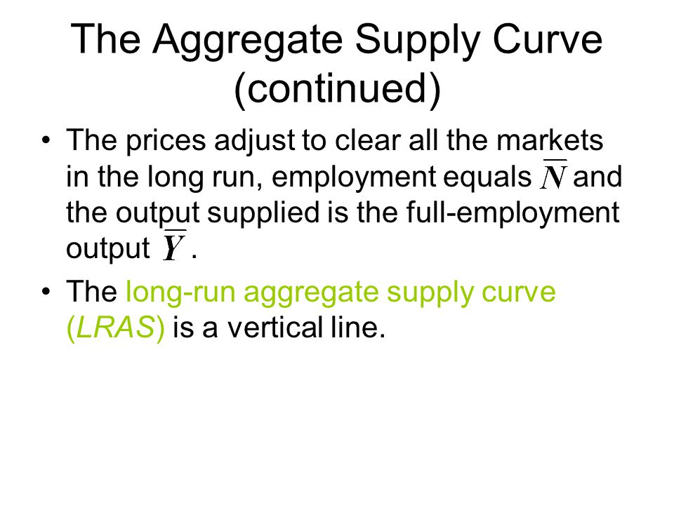 The Aggregate Supply Curve (continued)