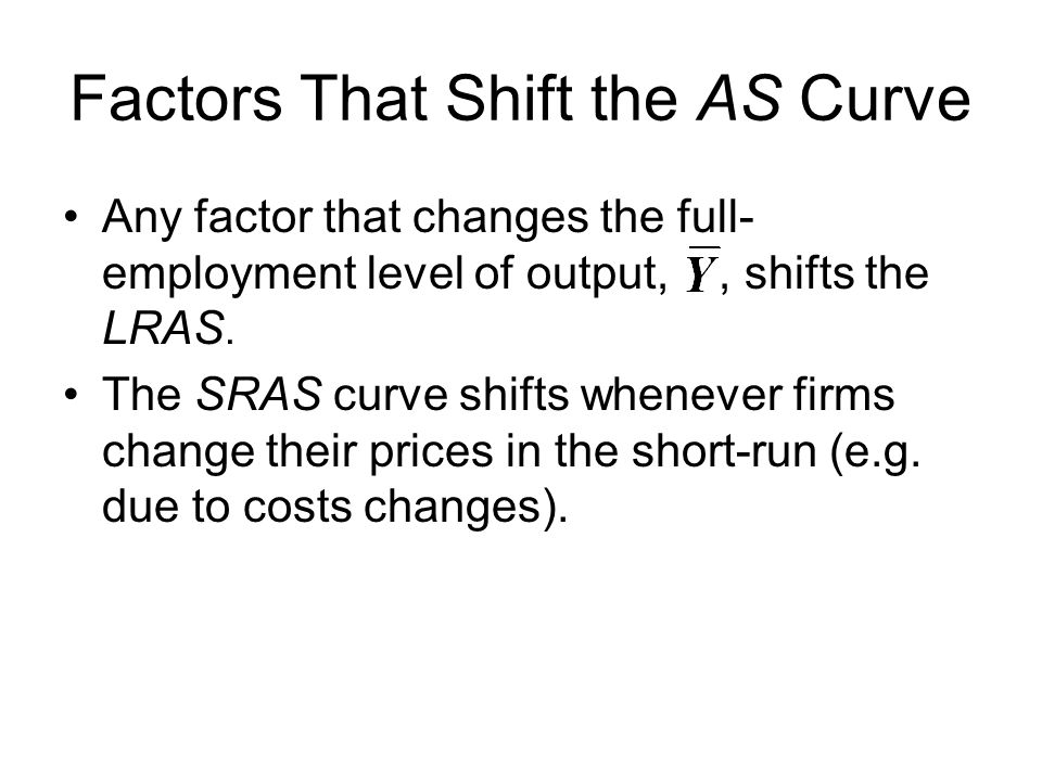 Factors That Shift the AS Curve
