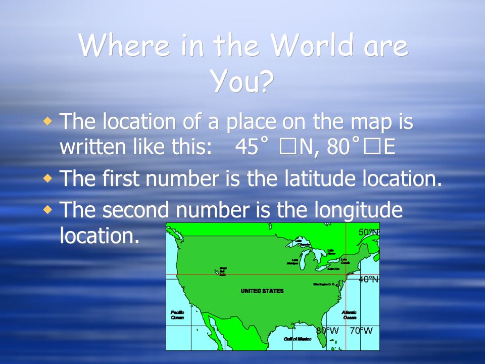 Where in the World are You