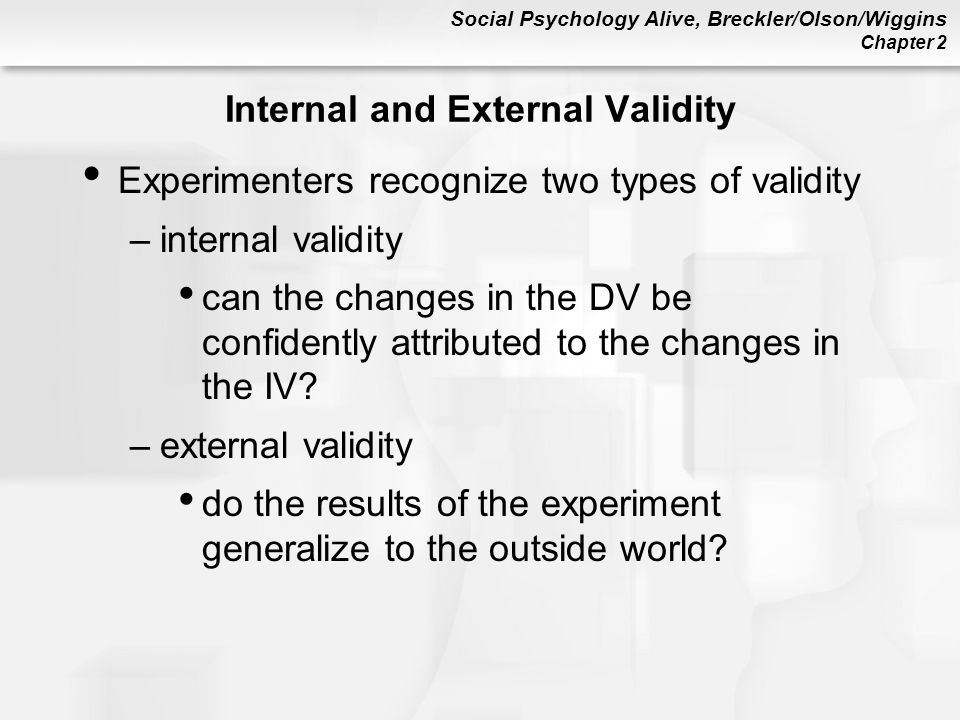 Internal and External Validity