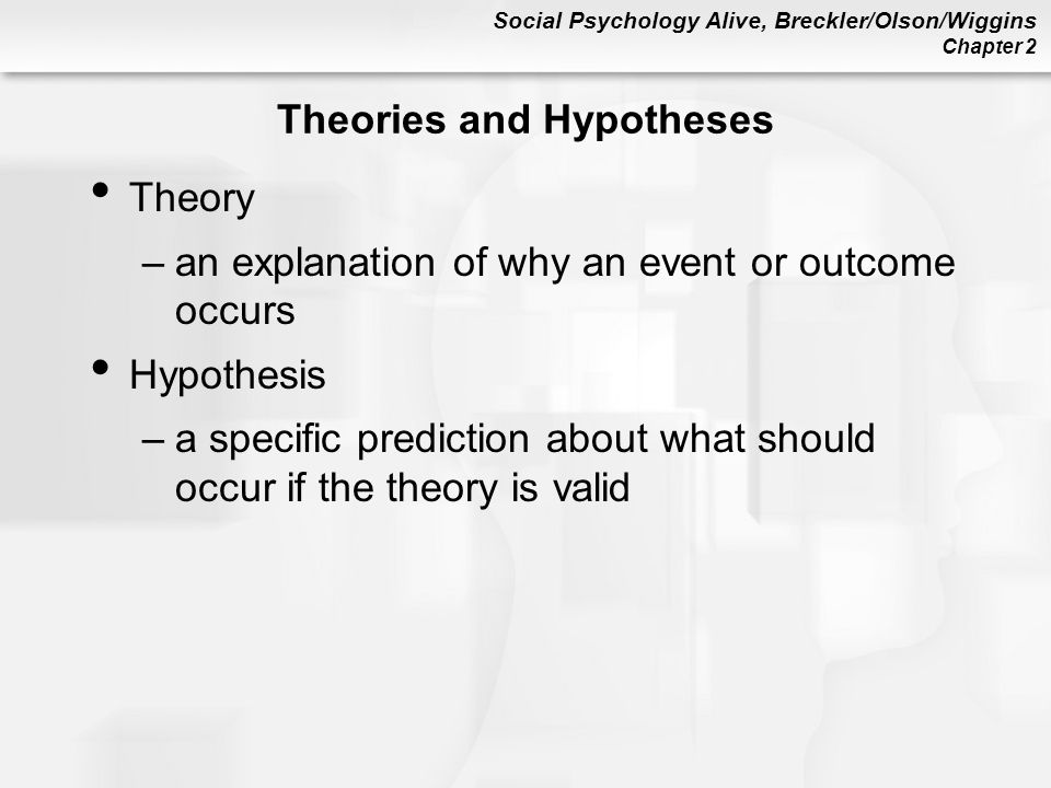 Theories and Hypotheses