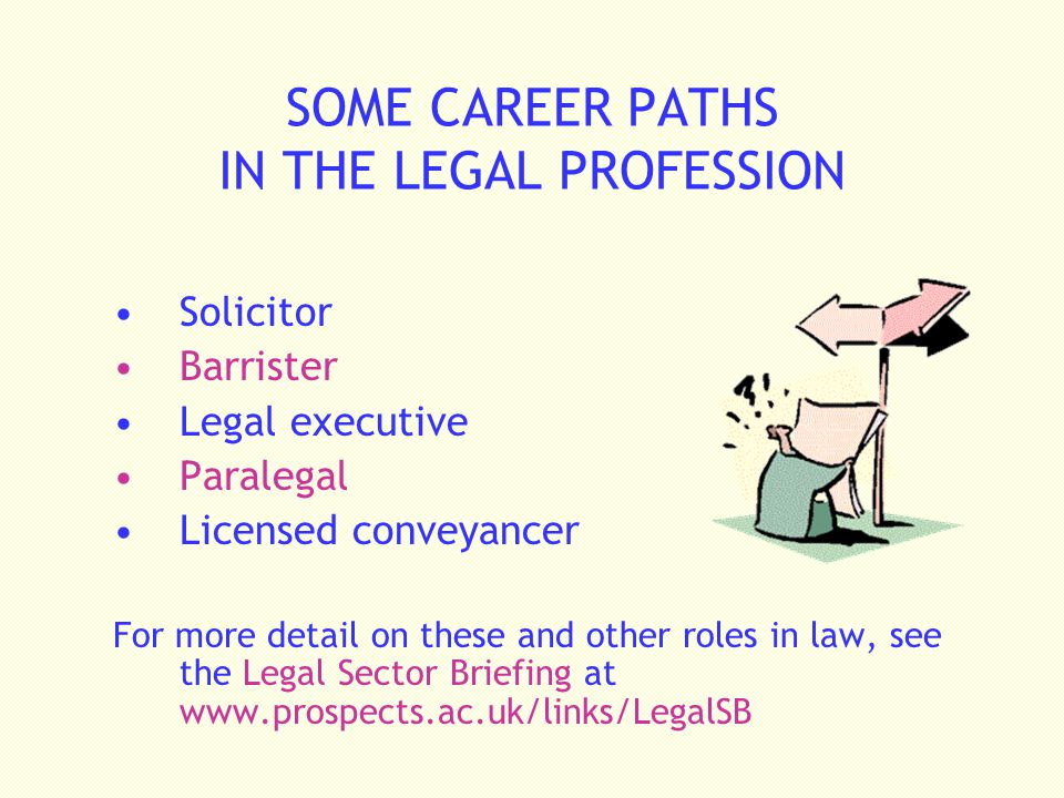 SOME CAREER PATHS IN THE LEGAL PROFESSION