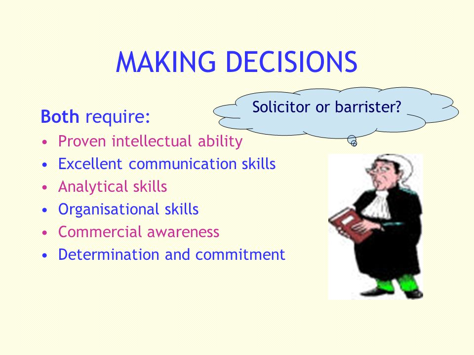 Solicitor or barrister
