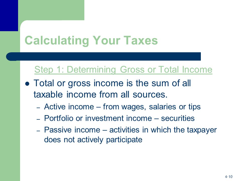 Calculating Your Taxes