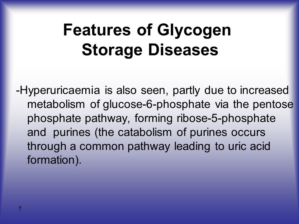 Features of Glycogen Storage Diseases