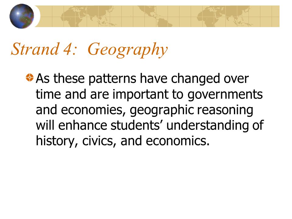 Strand 4: Geography