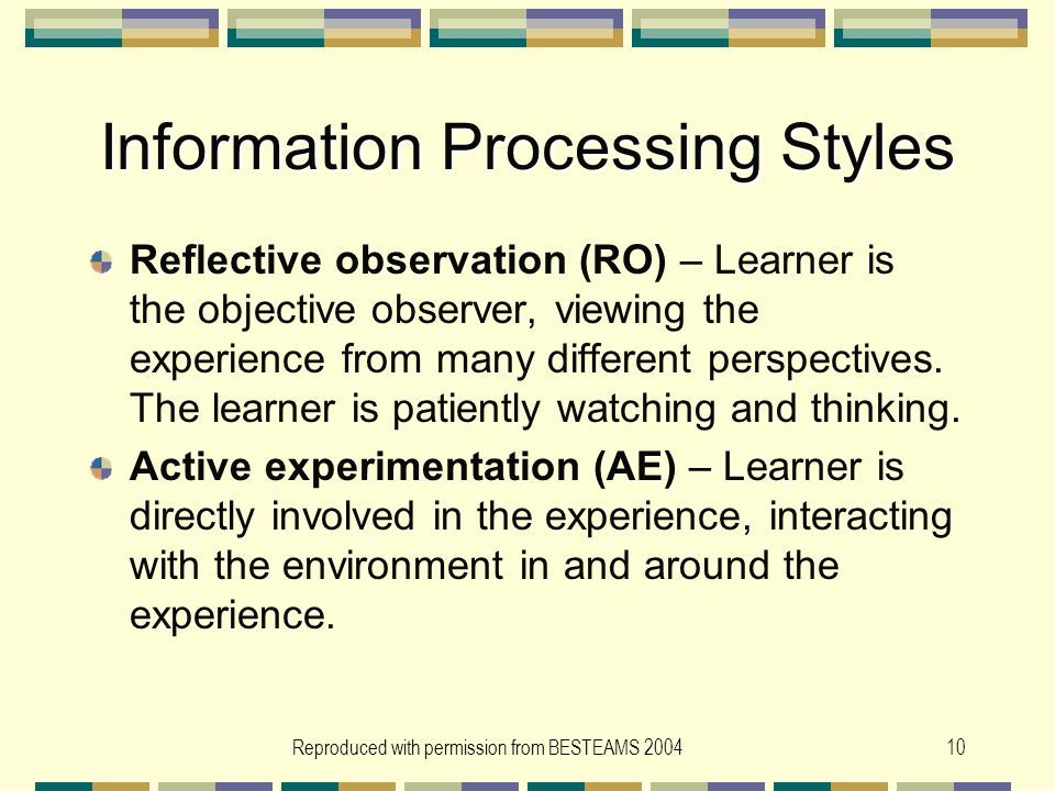 Information Processing Styles