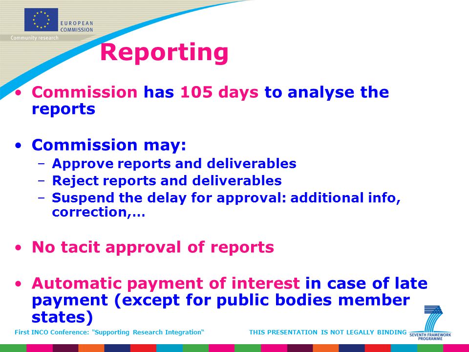 Reporting Commission has 105 days to analyse the reports