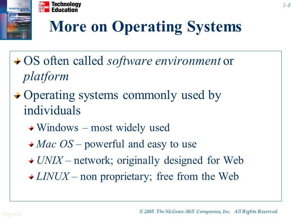 More on Operating Systems