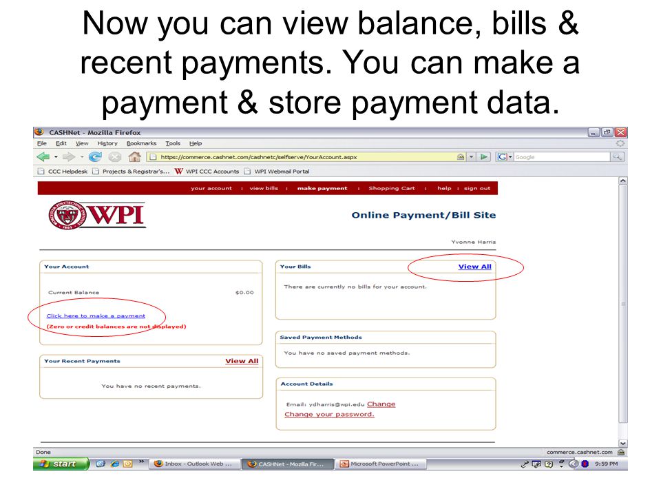Now you can view balance, bills & recent payments