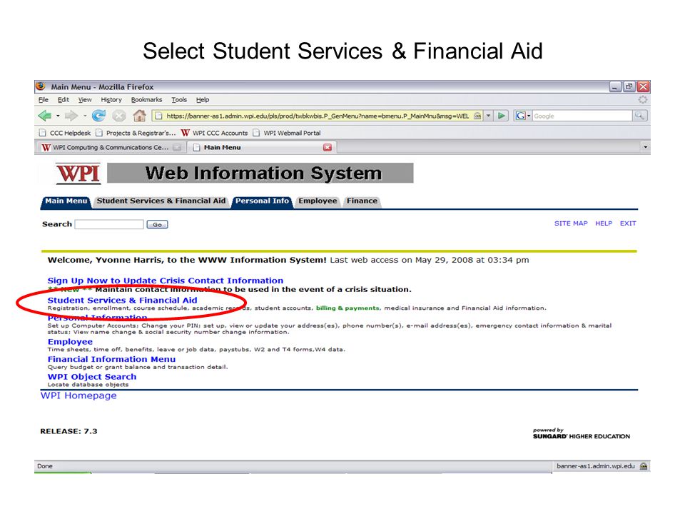 Select Student Services & Financial Aid