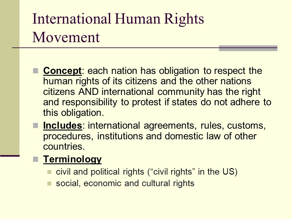 International Human Rights Movement