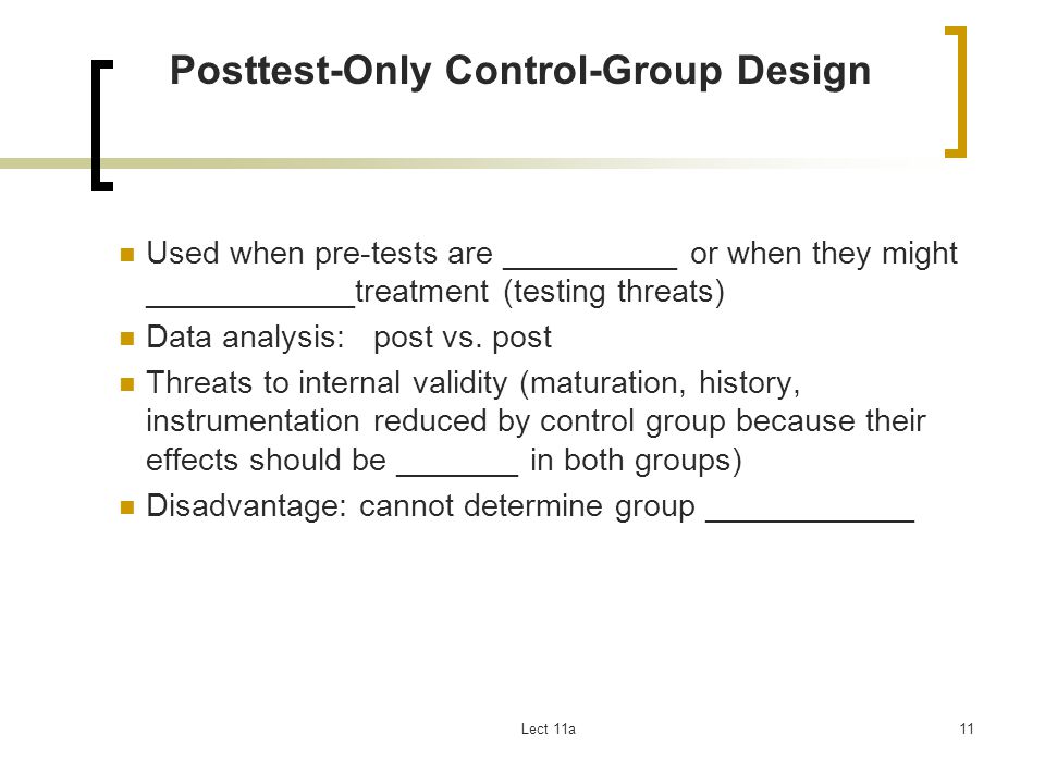 Posttest-Only Control-Group Design