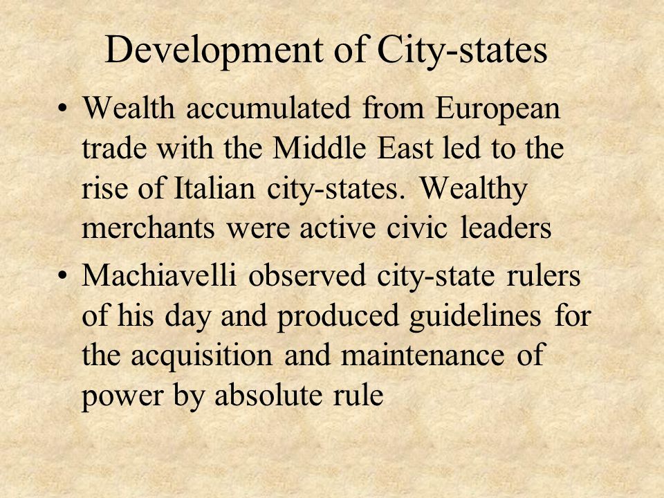 Development of City-states