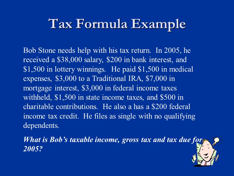 Tax Formula Example
