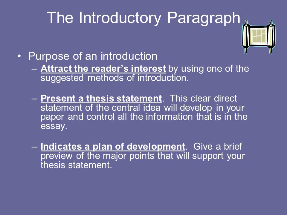 The Introductory Paragraph
