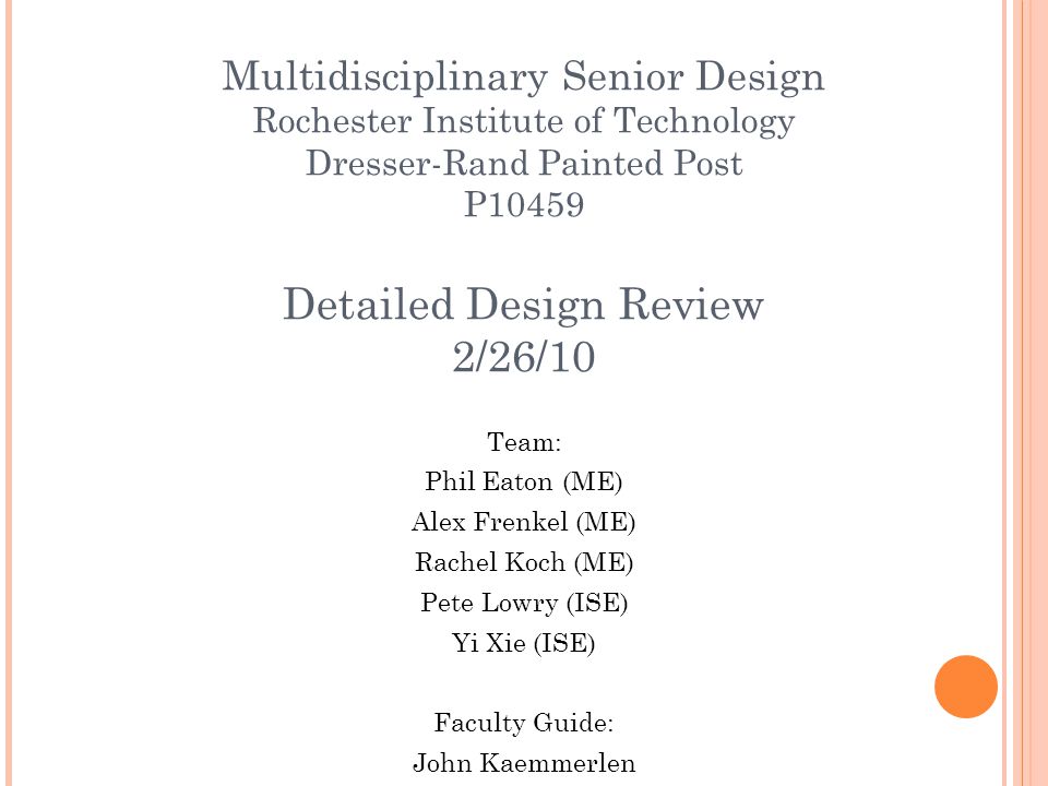 Multidisciplinary Senior Design Rochester Institute Of Technology