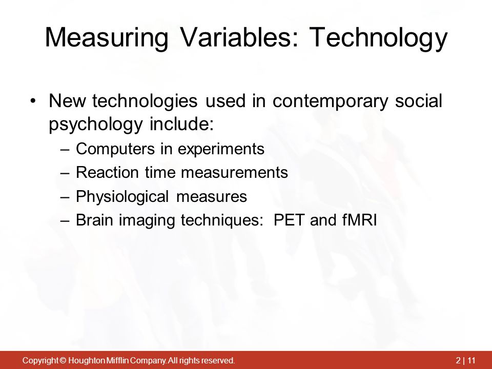 Measuring Variables: Technology