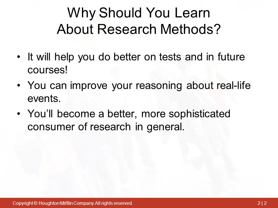 Why Should You Learn About Research Methods