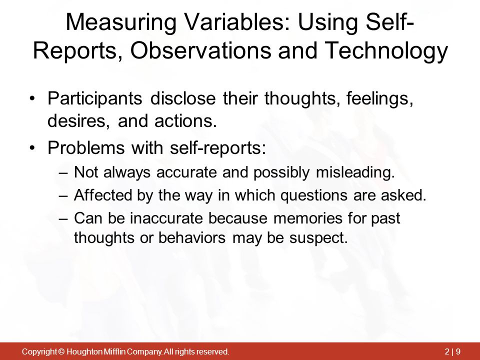 Measuring Variables: Using Self-Reports, Observations and Technology