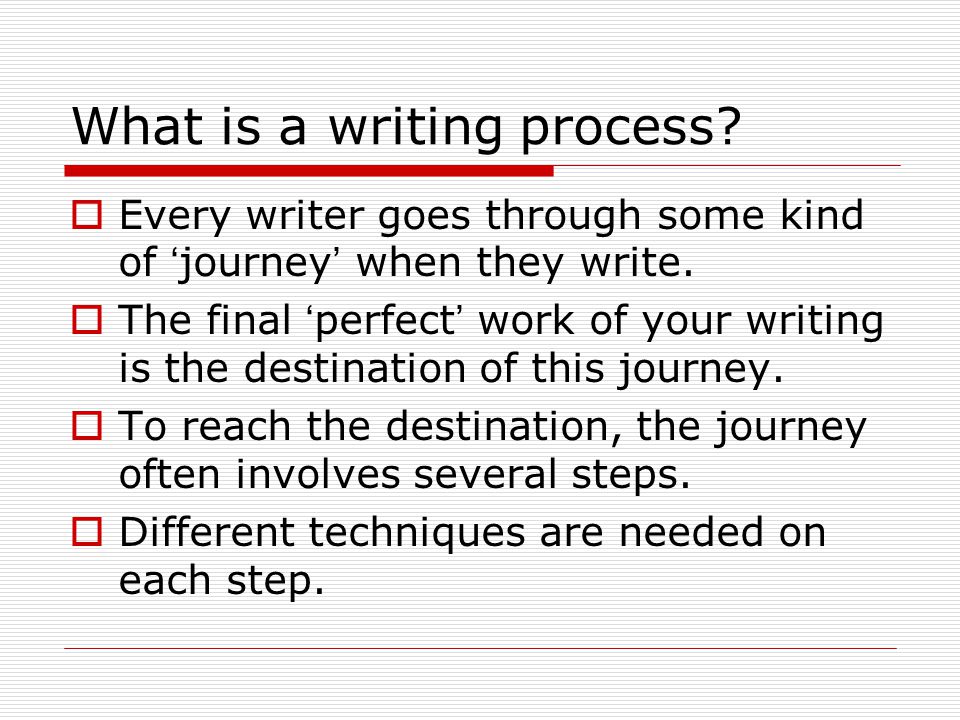 What is a writing process