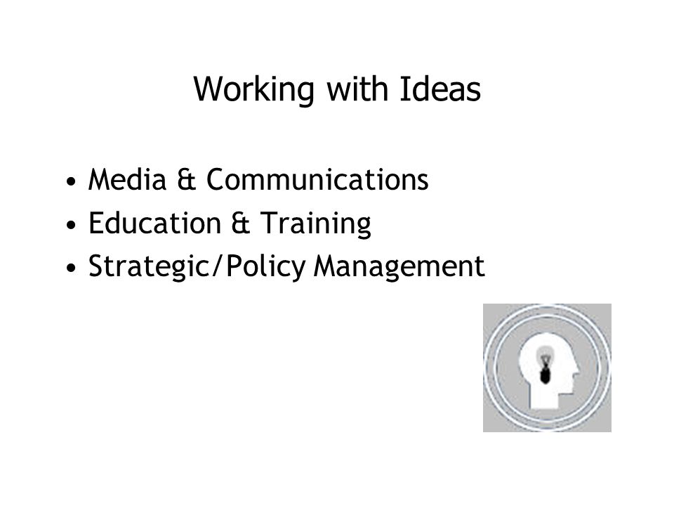 Working with Ideas Media & Communications Education & Training